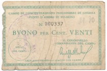 Italy, POW 'Fonte D'Amore Di Svlmona' - 20 cents ND