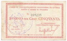 Italy, POW 'Fonte D'Amore Di Svlmona' - 50 cents ND