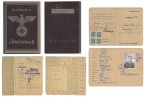 Arbeitsbuch, Auweis and Spinnstofkarte issued for Nikiel Ladislaus