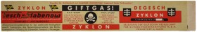 Genuine label - GIFTGAS ZYKLON - RARE