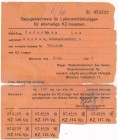 Food voucher for concentration camp survivors Dachau 1947