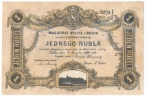 Lublin, Magistrat, 1 rubel 1915 - RZADKOŚĆ