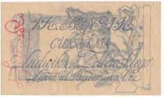 Lwów, Cukiernia Ludwika Zalewskiego, 1 korona (1918)