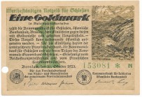 Schlesien, Wrocław /Breslau/ - Kommunalbank für Schlesien, 1 Goldmark 26.10.1923
