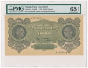 10.000 marek 1922 - A - PMG 65 EPQ 2-ga nota