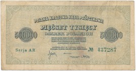500.000 marek 1923 - AR - rzadka odmiana z No podwójnie podkreślone
