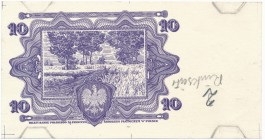 10 złotych 1928 - druk próbny rewersu
