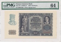 20 złotych 1940 - B - PMG 64