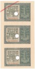 1 złoty 1941, Nierozcięty arkusz - skasowane