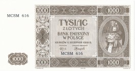 1.000 złotych 1941 MCSM 616 - certyfikat od Czesława Miłczaka.