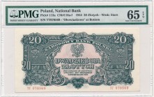 20 złotych 1944 ...owe - TT - PMG 65 EPQ 2-ga nota
