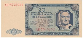 20 złotych 1948 - AB - duże litery serii
