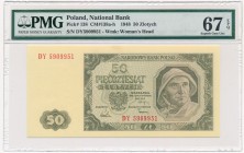 50 złotych 1948 - DY - PMG 67 EPQ 2-ga nota