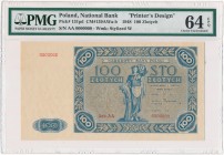 100 złotych 1948 - AA - NIEOBIEGOWE - NIEBIESKIE - PMG 64 EPQ - RZADKOŚĆ MAX - JEDYNY