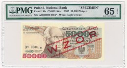 50.000 złotych 1993 WZÓR A 0000000 No.0304 - PMG 65 EPQ