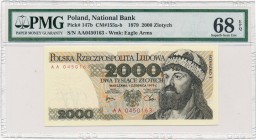 2.000 złotych 1979 - AA - PMG 68 EPQ MAX