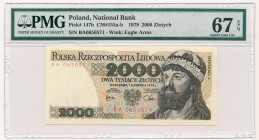 2.000 złotych 1979 - BA - PMG 67 EPQ 2-ga nota