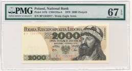 2.000 złotych 1979 - BF - PMG 67 EPQ 2-ga nota