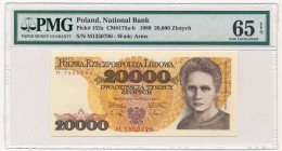 20.000 złotych 1989 - M - PMG 66 EPQ