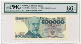 500.000 złotych 1990 - C - PMG 66 EPQ 2-ga nota