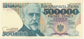 500.000 złotych 1990 - Y - rzadka seria