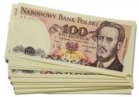 100 złotych 1988, Zestaw różnych serii (99szt.)