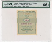 Pewex 1 cent 1960 - Al - PMG 66 EPQ - bez klauzuli MAX