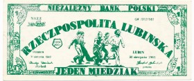 Solidarność, 1 miedziak Niezależny Bank Polski