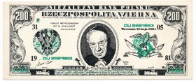 Solidarność, Niezależny Bank Polski 200 złotych 1986 - Wyszyński