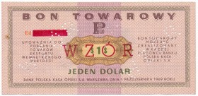 Pewex Bon Towarowy 1 dolar 1969 WZÓR - Ed - NIEZNANY