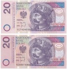 20 złotych 1994 - YC,YE - (2szt.)