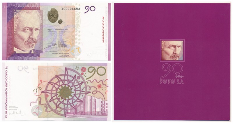 PWPW, Ignacy Jan Paderewski (2009) - w folderze emisyjnym
 Banknot z oryginalny...