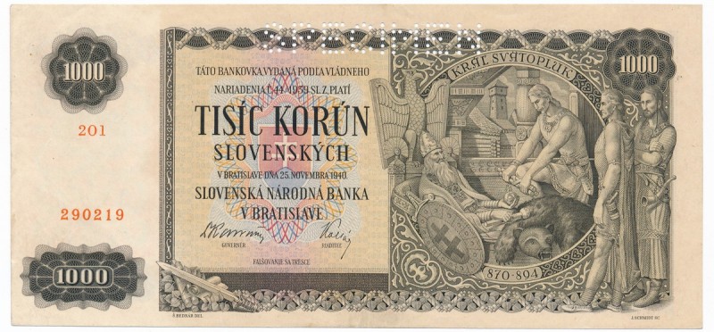 Czechoslovakia, 1.000 korun 1940 SPECIMEN
Czechosłowacja (Słowacja), 1.000 koro...