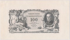 Czechoslovakia - 100 korun 1931 - black and white proofs