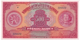 Czechoslovakia, 500 korun 1929 SPECIMEN
