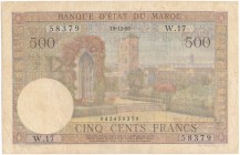 Morocco - 500 Francs 1956