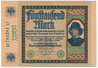 Germany, 5.000 mark 1922