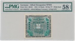 Germany, Allied Occupation - 1/2 Mark 1944 - PMG 58 EPQ