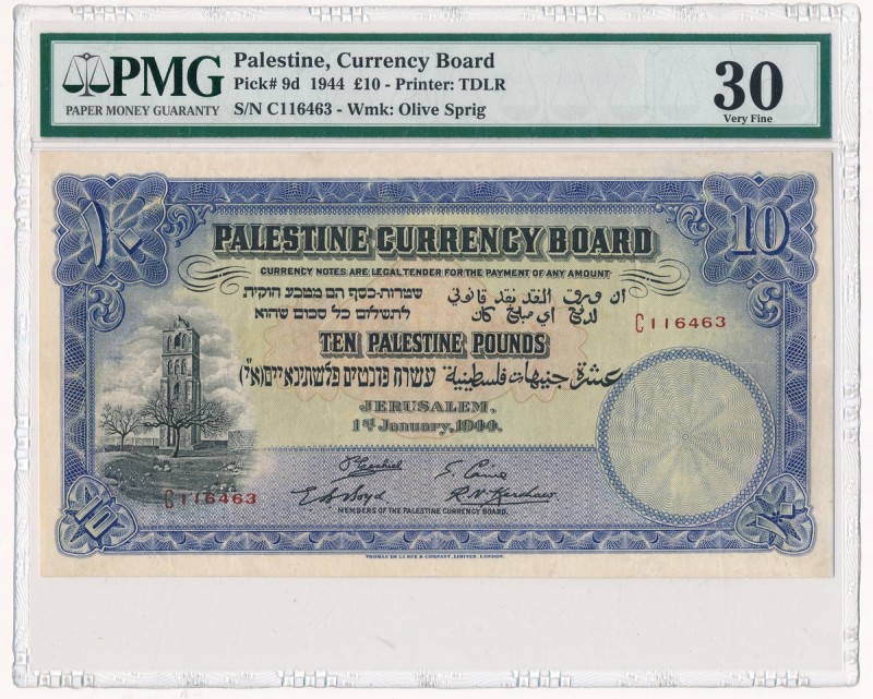 Palestine 10 Pounds 1944 - PMG 30 - RARITY
Palestyna, 10 funtów 1944 - PMG 30 -...