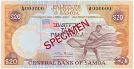 Samoa - 20 tala A 000000 Specimen