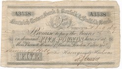 England, Norwich Crown Bank - 5 pounds 1868