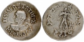 Ancient India
Indo-Greek
Drachma
Silver Drachma Coin of Menander I of Indo Greeks.
 Indo Greeks, Menander I (155-130 BC), Silver Drachma, Large fl...