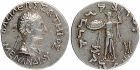 Ancient India
Indo-Greek
Tetra Drachma
Silver Tetradrachma Coin of Menander I of Indo Greeks.
Indo Greeks, Menander I (155-130 BC), Silver Tetradr...