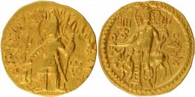 Ancient India
Kushan Dynasty
Gold Dinara 
Gold Dinar Coin of Vasudeva I of Kushan Dynasty of Oesho type.
Kushan Dynasty, Vasudeva I (190-230 AD), ...