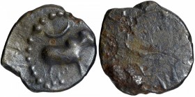 Ancient India
Pallava Dynasty (200-800 AD)
Potin Unit
Potin Coin of Pallavas of Kanchi.
Pallavas of Kanchi (4-6 Century AD), Potin Unit, Obv: Bull...