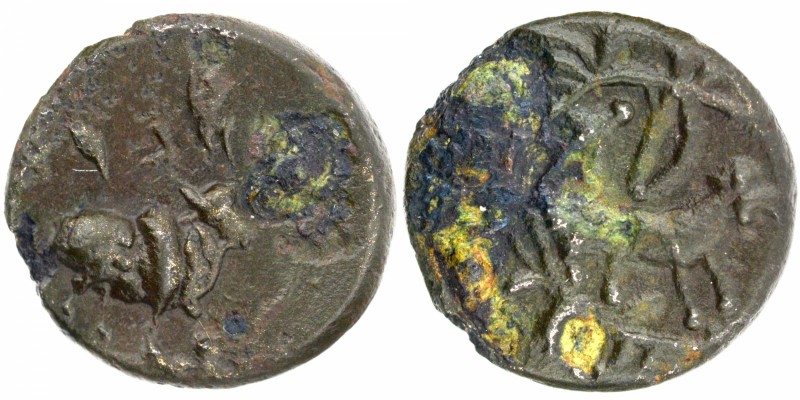 Ancient India
Pallava Dynasty (200-800 AD)
Potin Unit
Potin Coin of Mahendrav...