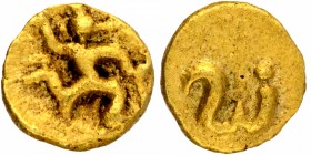 Hindu Medieval of India
Shilaharas of Kolhapur
Gold 1/4 Fanam
Gold One Quarter Fanam Coin of Bukka I of Silahara of Kolhapur,
Shilahara of Kolhapu...