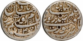 Mughal Coins
04A. Nurjahan
Rupee 01
Silver One Rupee Coin of Nurjahan of Surat Mint.
Nurjahan, Surat Mint, Silver Rupee, AH 1034, Obverse & Revers...