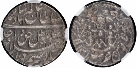 Indian Princely States
Awadh State
Rupee 01
Silver One Rupee Coin of Wajid Ali Shah of Lakhnau Mint of Awadh State.
Awadh, Wajid Ali Shah, Bait-us...