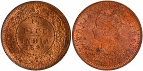 British India
Pice 1/2 
Pice 1/2
Copper Half Pice Coin of Victoria Empress of Calcutta Mint of 1895.
1895, Victoria Empress, Copper 1/2 Pice, Calc...